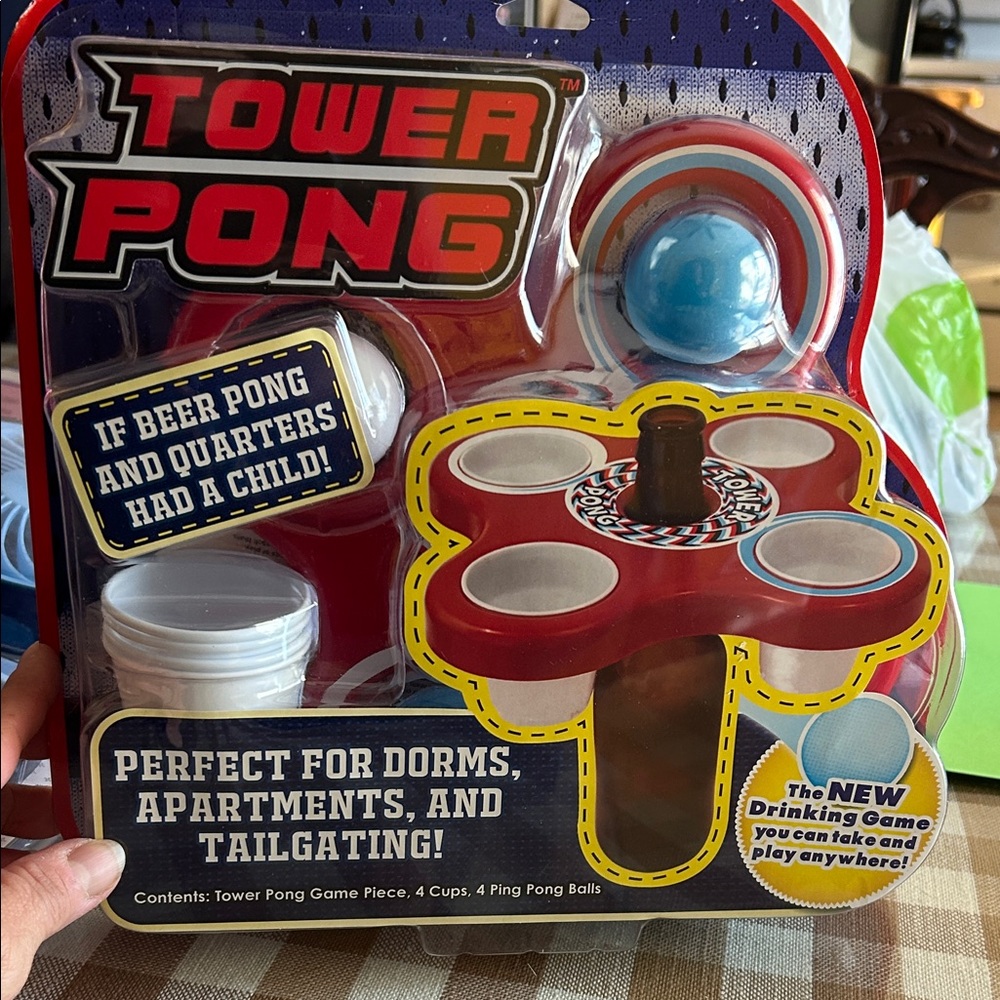 Tower Pong Drinking Game Set